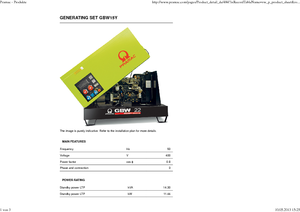 Agregaty prądotwórcze z silnikiem wysokoprężnym PRAMAC Lifter GBW 15y