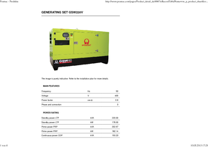 Agregaty prądotwórcze z silnikiem wysokoprężnym PRAMAC Lifter GSW 220 V