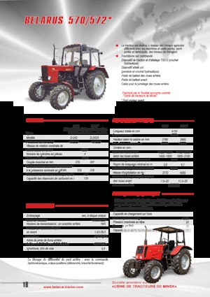 Traktory z napędem 2WD Belarus 570