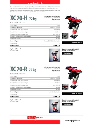 Ubijaki wibracyjne diesel i benzynowe Breaker XC 70 R 4 T