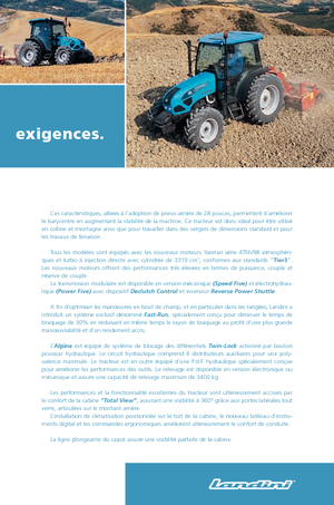 Traktory z napędem 4WD Landini Alpine 70 GT