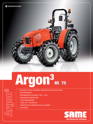 Traktory z napędem 4WD SAME Argon ³ 65