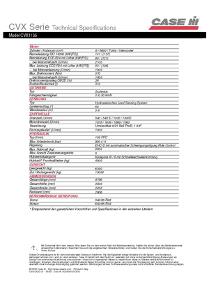 Traktory z napędem 4WD Case IH CVX 1135 Basis