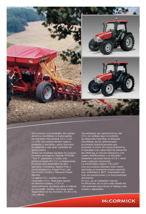 Traktory z napędem 4WD McCormick CX 80 L