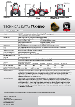 Traktory z napędem 4WD Carraro Ergit TRX 6500