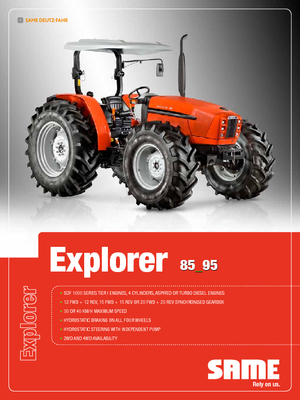 Traktory z napędem 4WD SAME Explorer 95