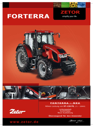 Traktory z napędem 4WD Zetor Forterra 135