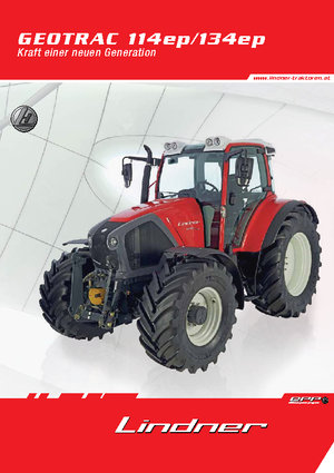 Traktory z napędem 4WD Lindner Geotrac 114 ep