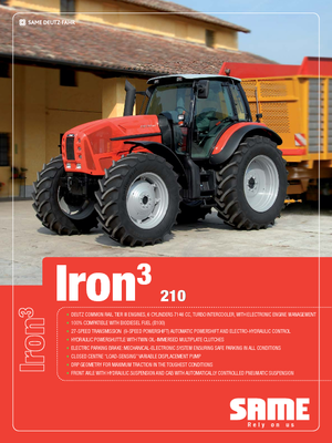 Traktory z napędem 4WD SAME Iron³ 210 DCR
