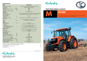 Traktory z napędem 4WD Kubota M 108 S