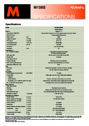 Traktory z napędem 4WD Kubota M 108 S