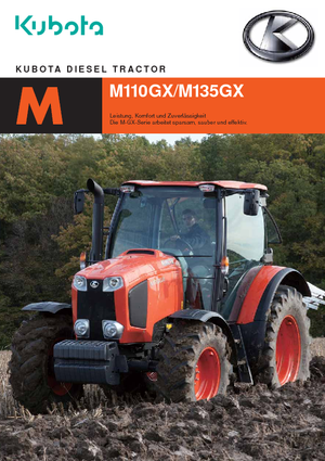 Traktory z napędem 4WD Kubota M 110 GX