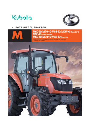 Traktory z napędem 4WD Kubota M 8540