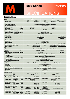 Traktory z napędem 4WD Kubota M 7060