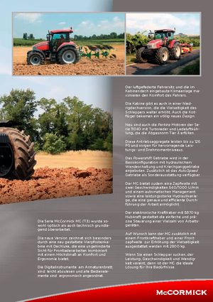 Traktory z napędem 4WD McCormick MC 130