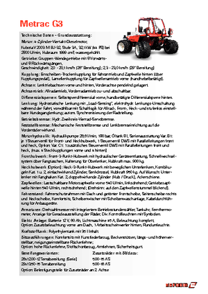 Traktory z napędem 4WD Reform Werke Metrac G 3