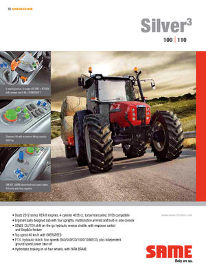 Traktory z napędem 4WD SAME Silver³ 100 DT