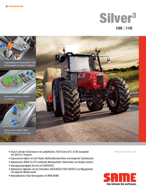 Traktory z napędem 4WD SAME Silver³ 100 DT