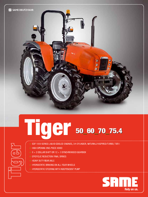 Traktory z napędem 4WD SAME Tiger 75