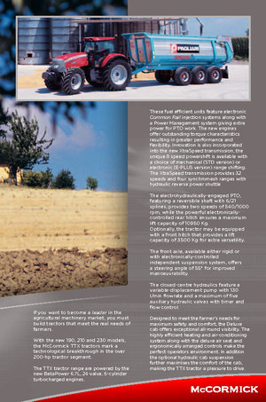 Traktory z napędem 4WD McCormick TTX 230 E