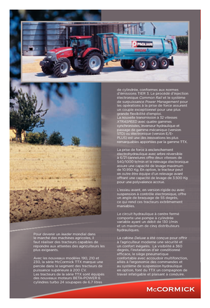 Traktory z napędem 4WD McCormick TTX 230 E