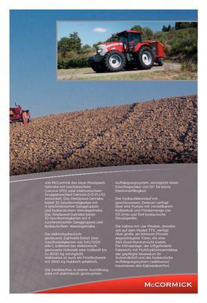 Traktory z napędem 4WD McCormick XTX 185 E-Plus