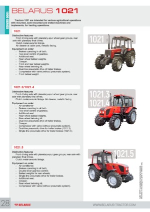 Traktory z napędem 4WD Belarus 1021.3
