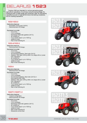 Traktory z napędem 4WD Belarus 1523.4