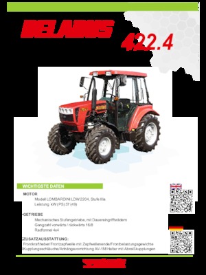 Traktory z napędem 4WD Belarus 422.4