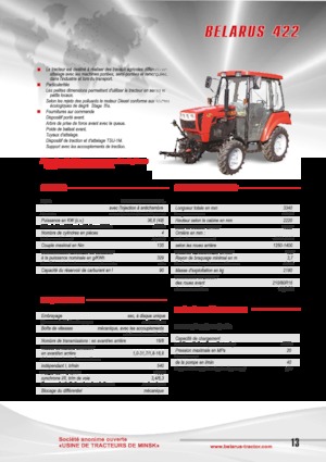 Traktory z napędem 4WD Belarus 422