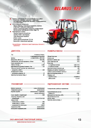 Traktory z napędem 4WD Belarus 422