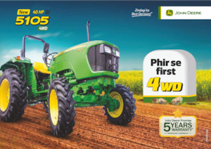 Traktory z napędem 4WD John Deere 5105