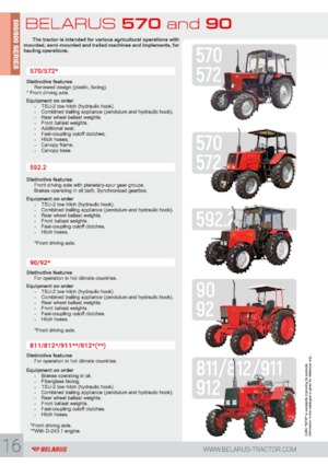 Traktory z napędem 4WD Belarus 572