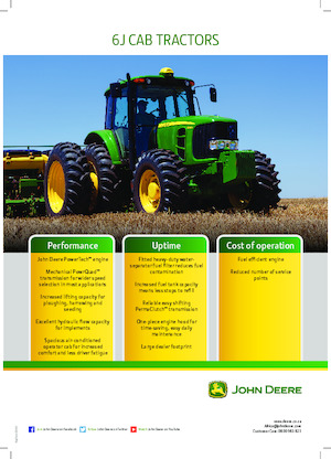 Traktory z napędem 4WD John Deere 6150J