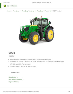 Traktory z napędem 4WD John Deere 6170 R