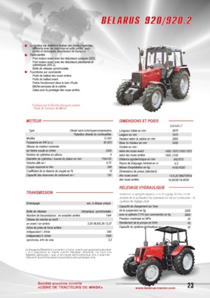 Traktory z napędem 4WD Belarus 920.2 F