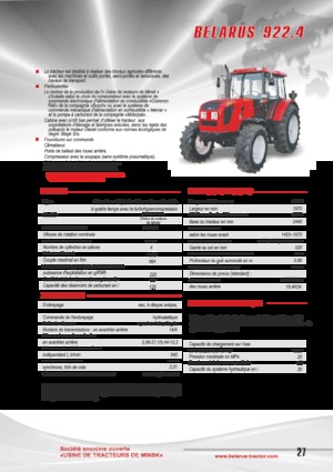 Traktory z napędem 4WD Belarus 922.4