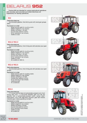 Traktory z napędem 4WD Belarus 952.4