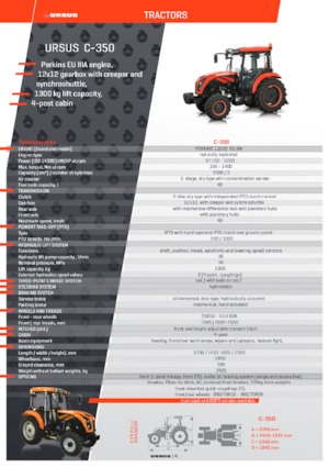 Traktory z napędem 4WD Ursus C-380