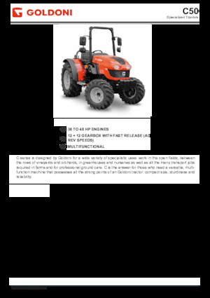 Traktory z napędem 4WD Goldoni C 50