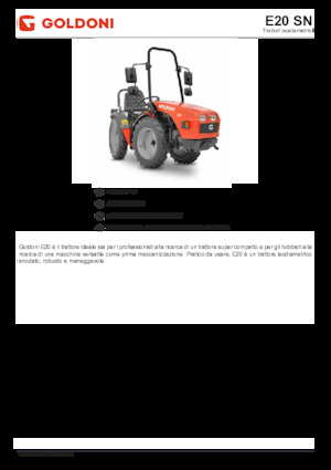 Traktory z napędem 4WD Goldoni E 20 SN 