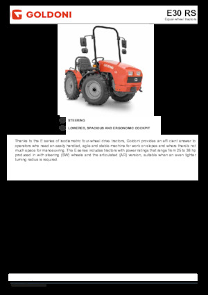 Traktory z napędem 4WD Goldoni E 30 RS 