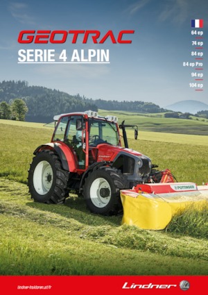 Traktory z napędem 4WD Lindner Geotrac 84 ep pro