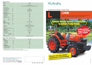 Traktory z napędem 4WD Kubota L3408