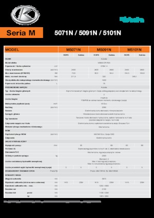 Traktory z napędem 4WD Kubota M5101N