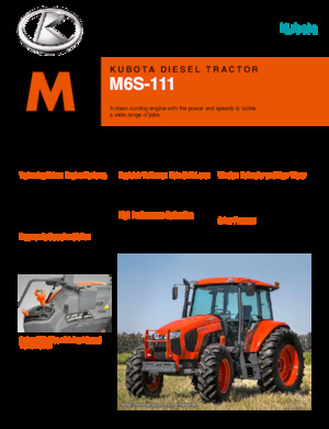Traktory z napędem 4WD Kubota M6S-111