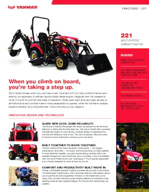 Ciągniki kompaktowe Yanmar SA221 R
