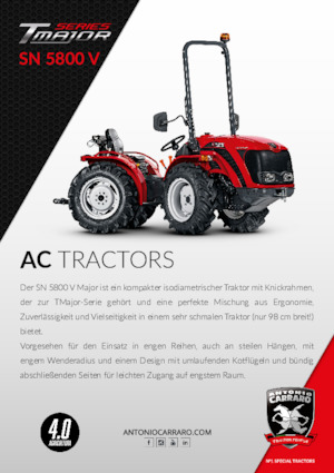 Traktory z napędem 4WD Carraro SN 5800 V major