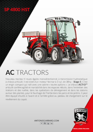 Traktory z napędem 4WD Carraro SP 4800