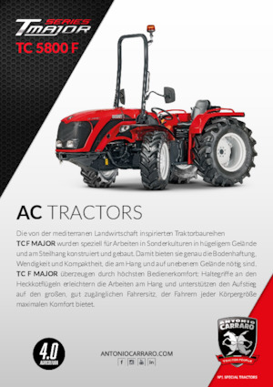 Traktory z napędem 4WD Carraro TC 5800 F major